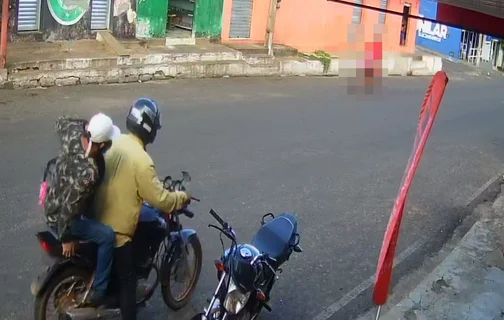 Fuga dos assaltantes foi registrada por câmera em São João da Serra-PI