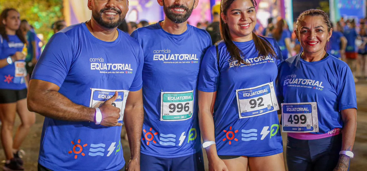 Grupo de amigos participa da corrida em comemoração aos 20 anos do Grupo Equatorial