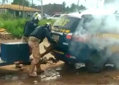 Imagens flagraram os três ex-policiais torturando Genivaldo, no porta-malas de uma viatura, em maio de 2022