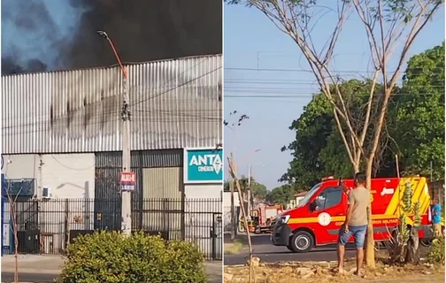 Incêndio atinge distribuidoras na Avenida Gil Martins