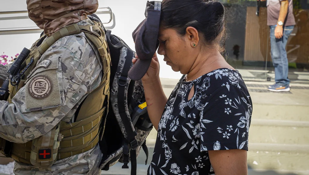 Mulher presa na operação