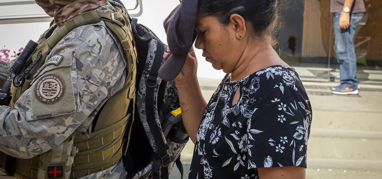 Mulher presa na operação