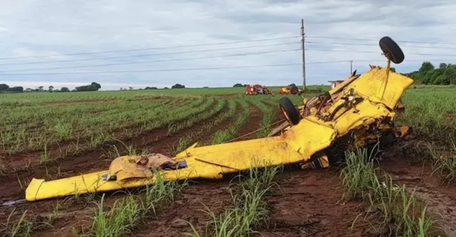 Piloto morre após queda de aeronave no interior de Goiás