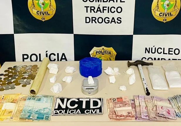 Polícia Civil prende casal suspeito de tráfico de drogas no Ceará