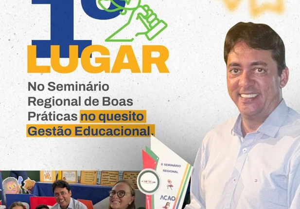 Prefeito de Riacho Frio, Jabes Júnior, recebe prêmio de melhor gestão municipal na Educação