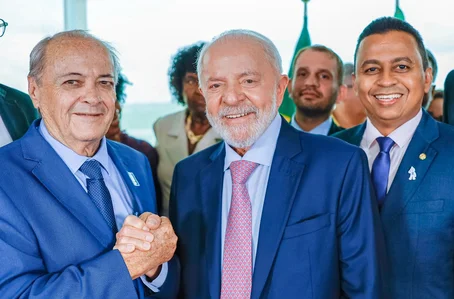 Prefeito eleito Sílvio Mendes e o presidente Lula