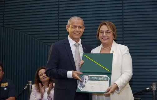 Rafael Fonteles é homenageado com prêmio Darcy Ribeiro, concedido pela Câmara dos Deputados