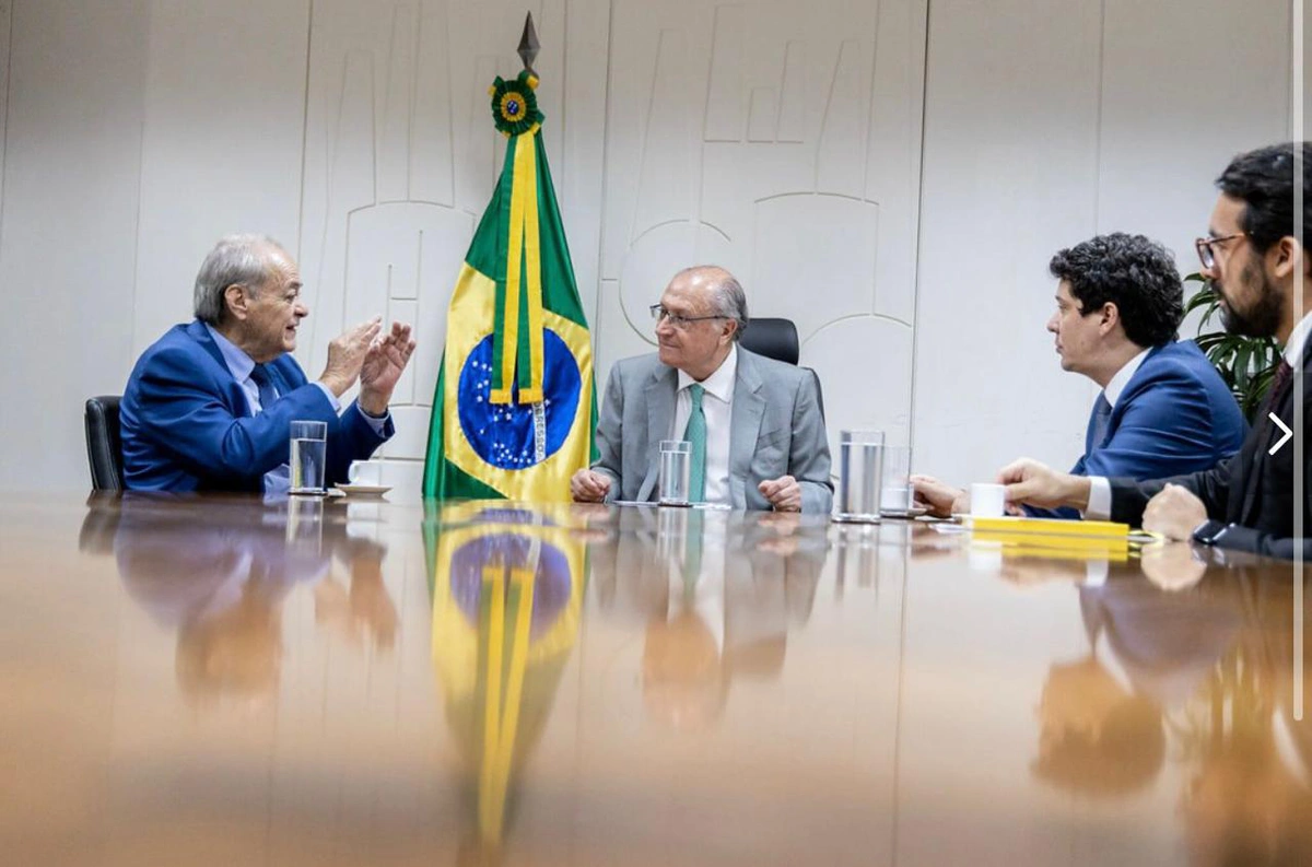 Reunião do prefeito eleito Sílvio Mendes e o vice-presidente Geraldo Alckmin