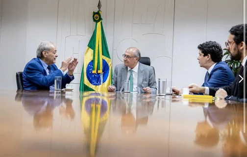 Reunião do prefeito eleito Sílvio Mendes e o vice-presidente Geraldo Alckmin