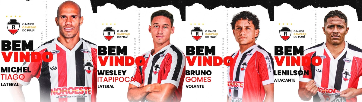 River contrata mais quatro jogadores para o Piauiense 2025