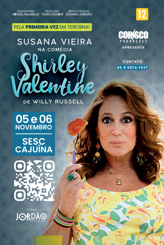 Susana vieira apresenta a comédia ‘Shirley Valentine’