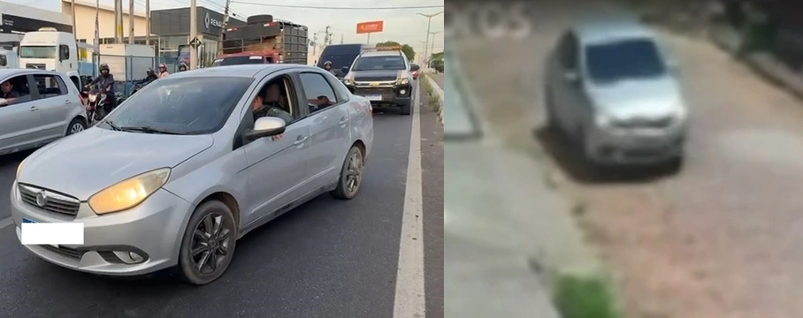 Veículo suspeito apreendido em uma avenida de Juazeiro