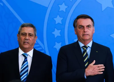 Walter Braga Netto e o presidente Jair Bolsonaro