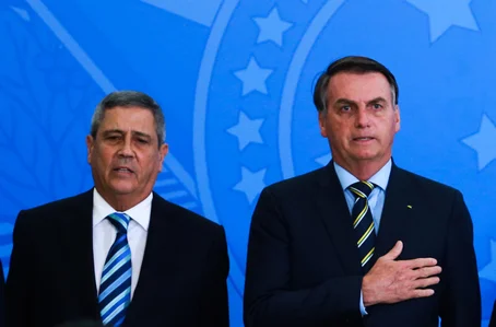 Walter Braga Netto e o presidente Jair Bolsonaro