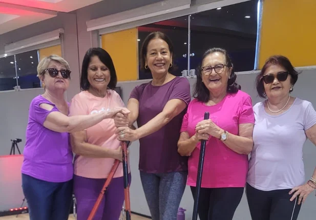 Alunas do Bodyvive: Mafalda, Jupira, Rúbia, Ernestina e Sônia