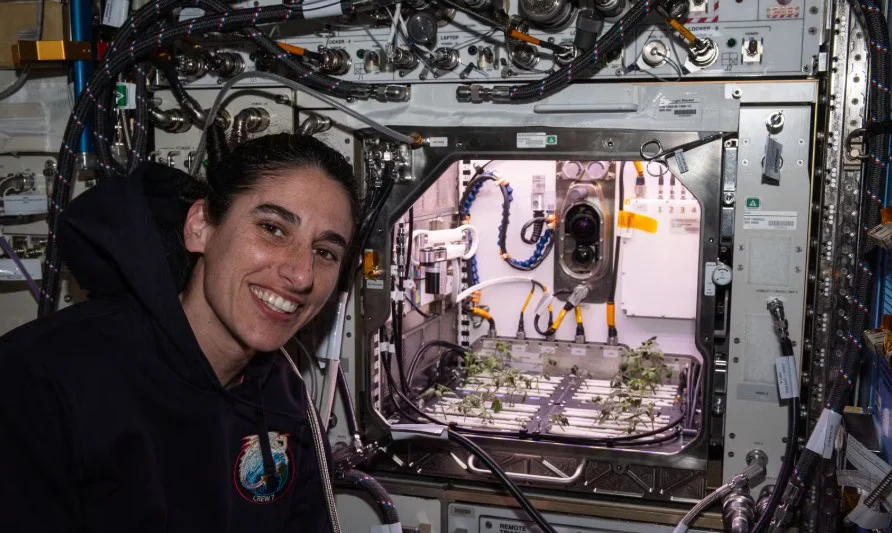 Astronauta pousa em frente ao Advanced Habitat