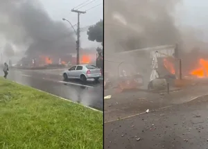 Avião cai em loja na cidade de Gramado