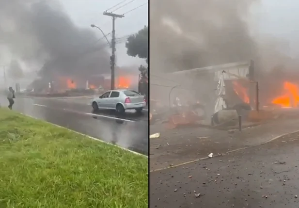 Avião cai em loja na cidade de Gramado