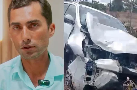 Carro do prefeito Osvaldo Mamédio ficou destruído