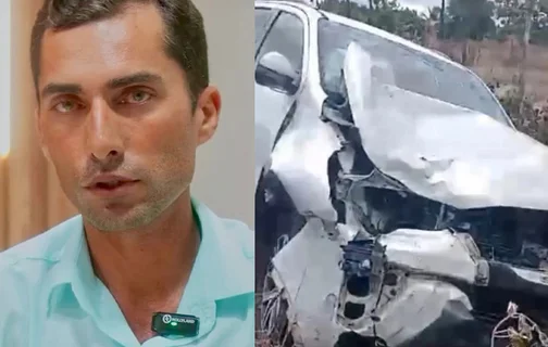 Carro do prefeito Osvaldo Mamédio ficou destruído