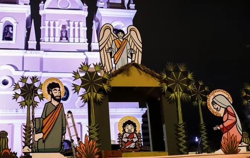 Decoração natalina na Igreja São Benedito