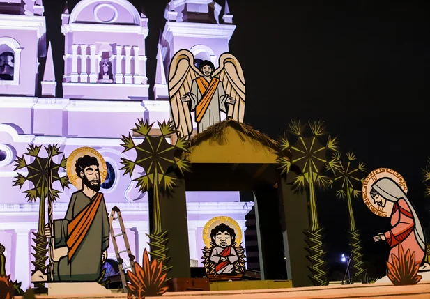 Decoração natalina na Igreja São Benedito