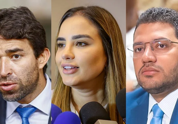 Deputados Marden Menezes, Bárbara do Firmino e Thales Coelho, que devem se filiar ao MDB