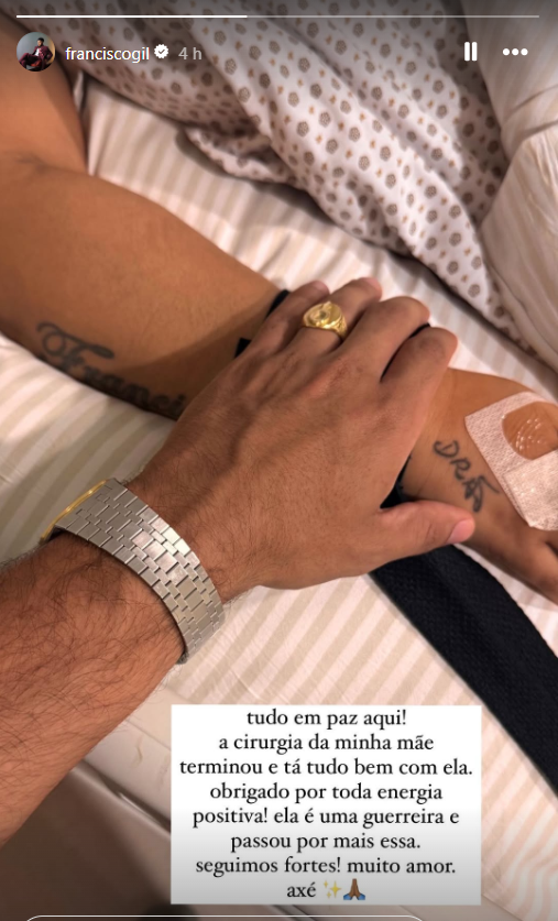 Filho de Preta Gil atualiza estado de saúde da mãe após cirurgia de 18 horas