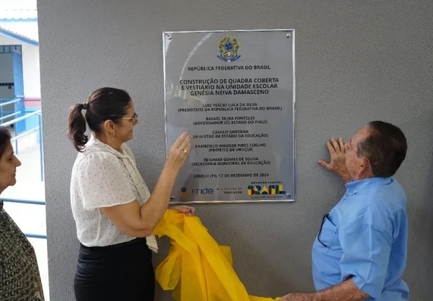 Inauguração da Quadra Poliesportiva na Unidade Escolar Genésia Neiva Damasceno