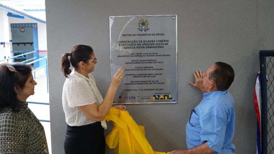 Inauguração da Quadra Poliesportiva na Unidade Escolar Genésia Neiva Damasceno