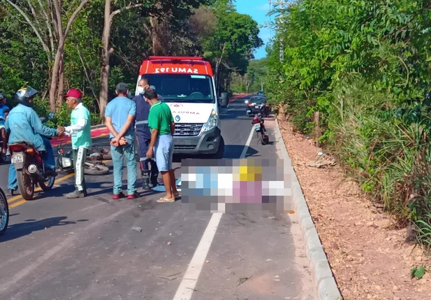 Local do acidente na estrada da Cacimba Velha