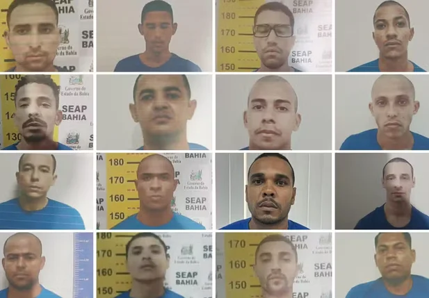 Os 16 detentos que fugiram da penitenciária em Eunápolis (BA)