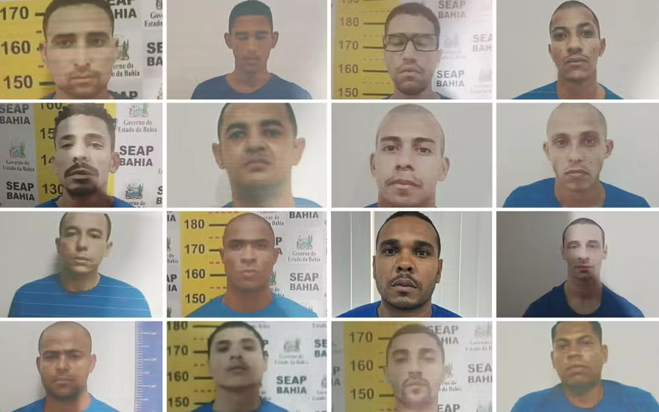 Os 16 detentos que fugiram da penitenciária em Eunápolis (BA)