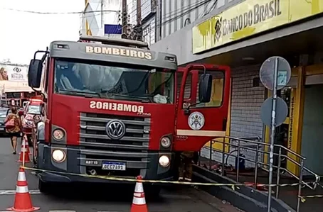 Princípio de incêndio no Banco do Brasil de Picos