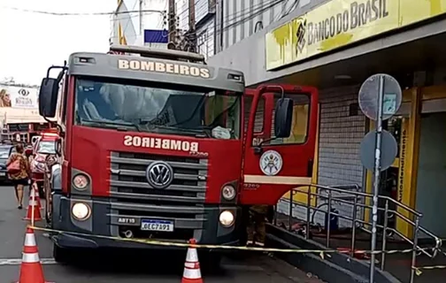 Princípio de incêndio no Banco do Brasil de Picos