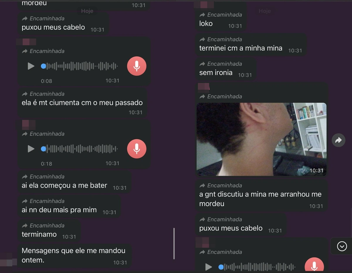 Prints mostram término conturbado entre os jovens