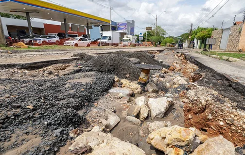 Recapiamento foi recolhido pela água