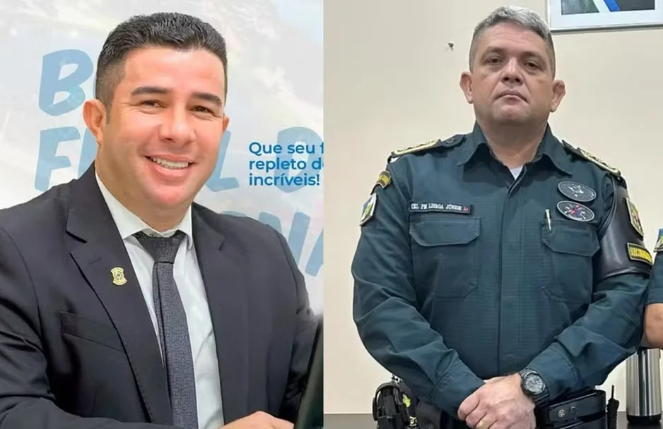 Vereador Genilson Costa e o coronel Francisco das Chagas Lisboa, presos pela Polícia Federal nesta quarta-feira (18)