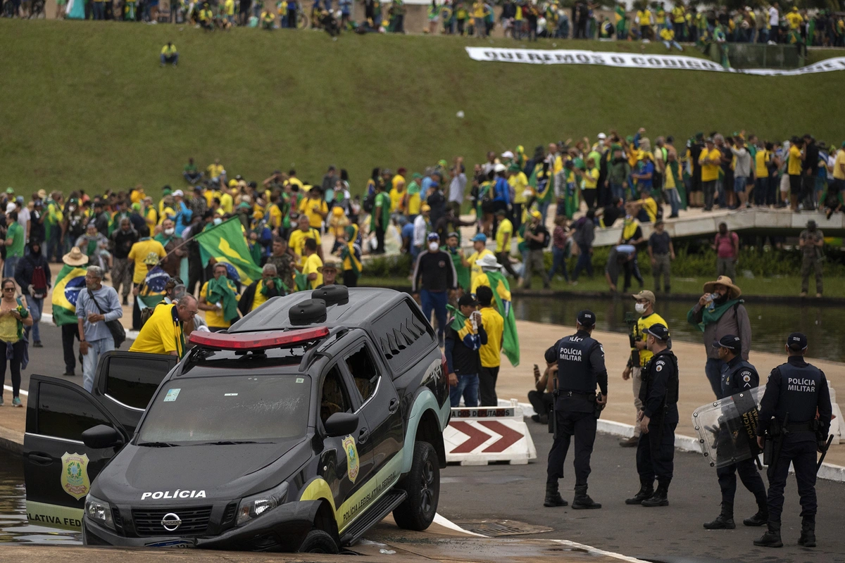 Manifestação em Brasília, no dia 8 de janeiro