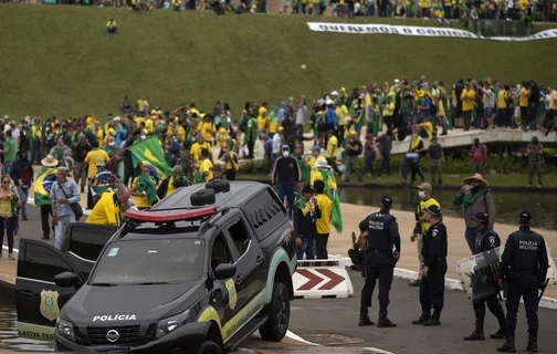 Manifestação em Brasília, no dia 8 de janeiro