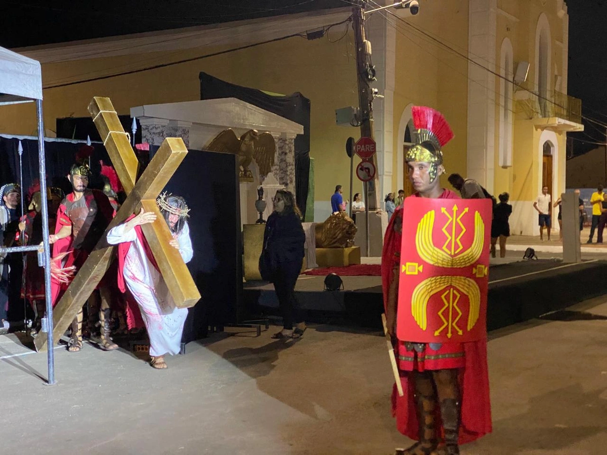 O cenário foi montado na Praça Lages Rebêlo