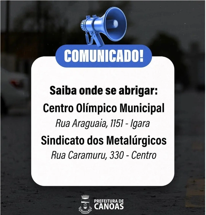 Comunicado da Prefeitura de Canoas