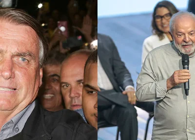 Jair Bolsonaro, ex-presidente, e Lula, presidente