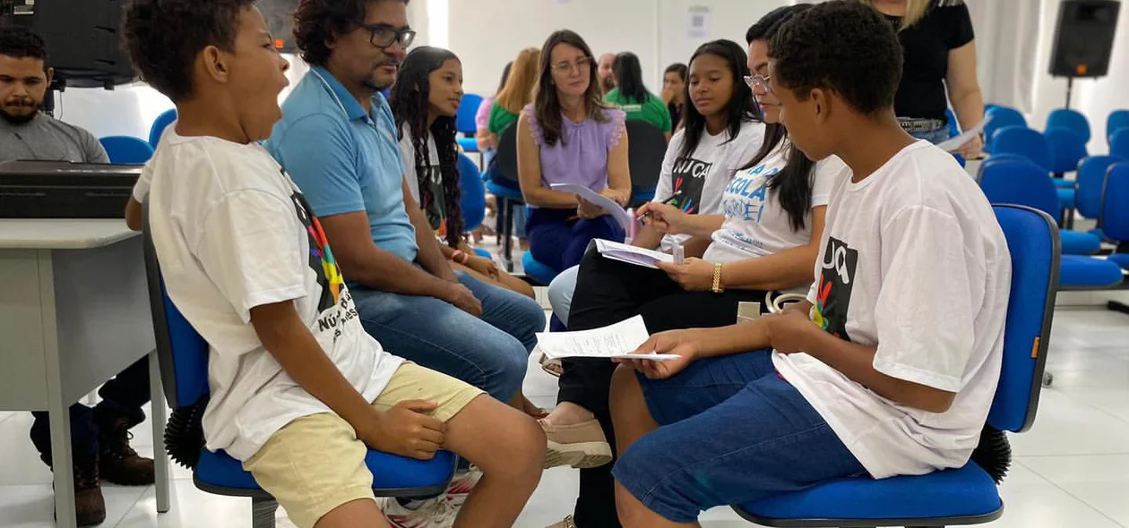 Momentos de discussões no evento