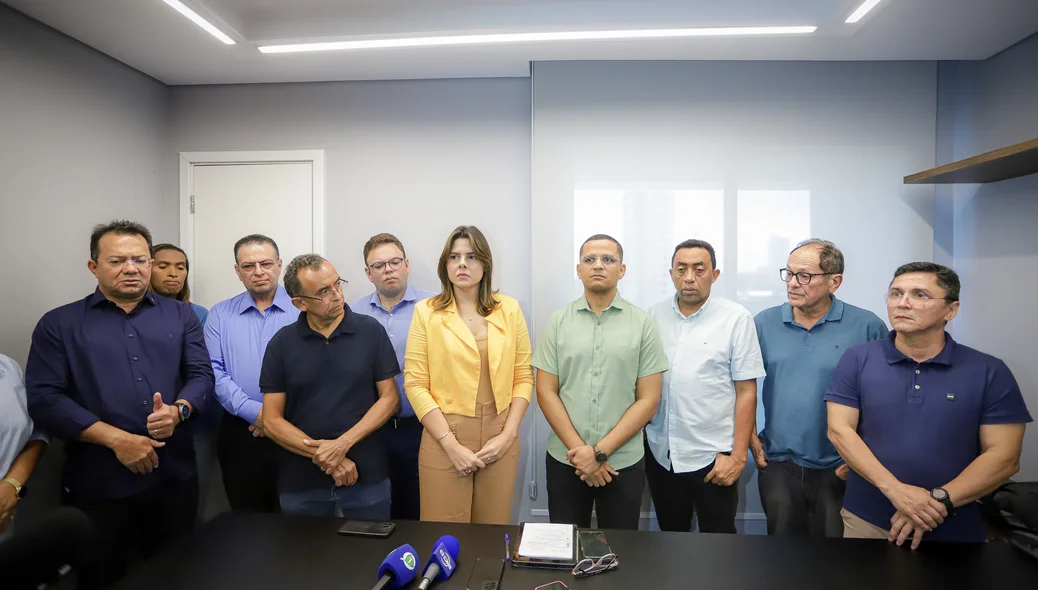 Pré candidatos presentes na coletiva de imprensa