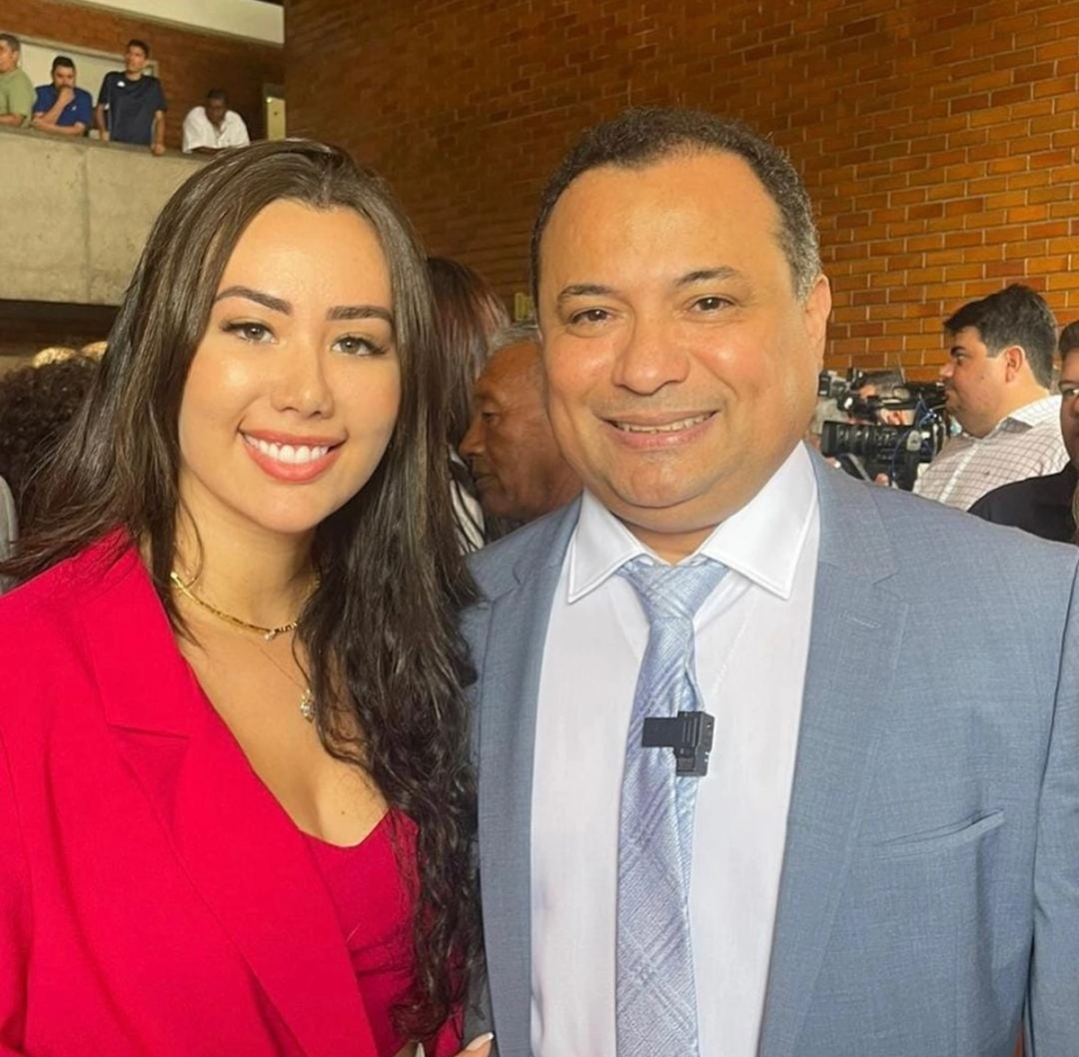 Vereadora Fernanda Gomes e seu pai Evaldo Gomes, presidente do Solidariedade no Piauí