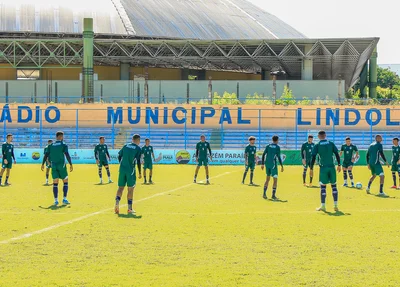 Jogadores do Altos realizam último treino antes de compromisso pela Série D 2024