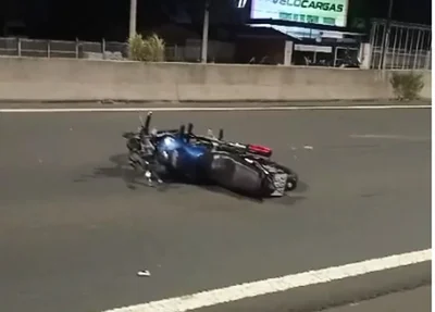 Motocicleta da vítima de acidente na BR 316