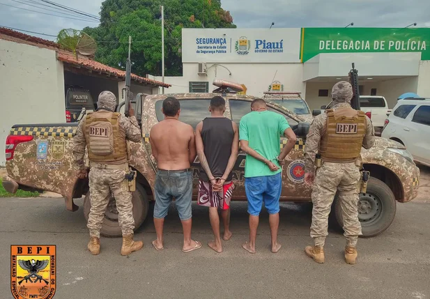 Três procurados da Justiça foram presos na zona rural de Luzilândia