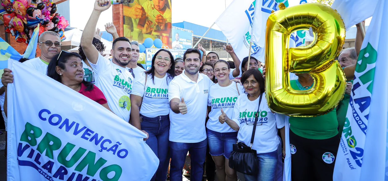 Bruno Vilarinho com seus apoiadores